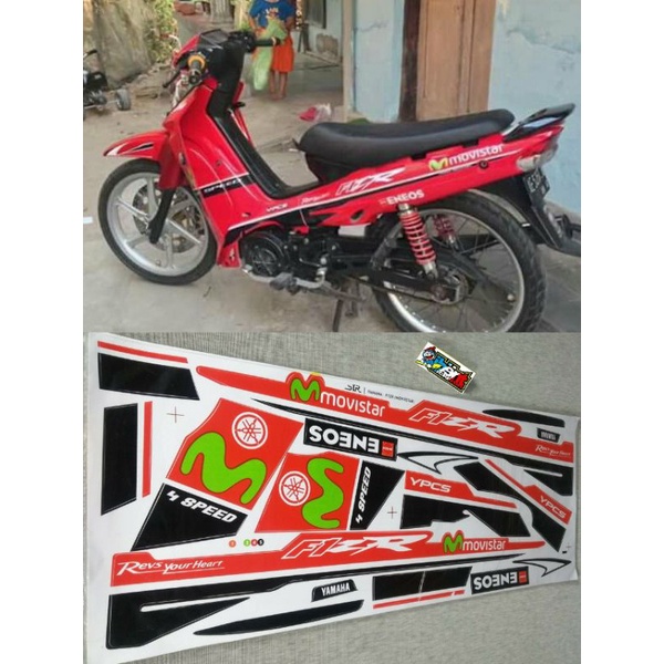 STIKER STRIPING FIZR FIZ R MOVISTAR MERAH