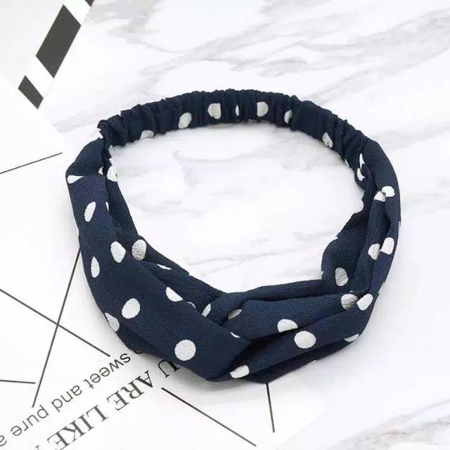 Bandana Bando Korea Motif Polkadot Starry Korean Headband