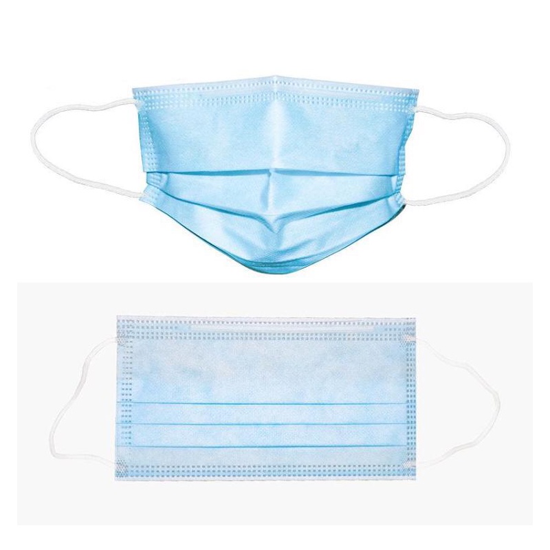 (COD) Masker Earloop Isi 50 pcs Disposable Protective Face Mask 3 PLY Kesehatan MALLSHOPPING