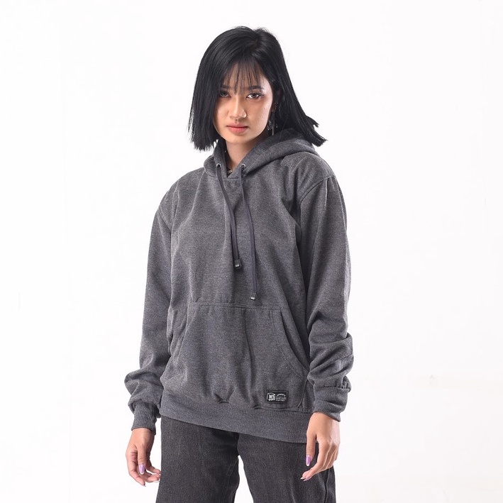 Mcvois Sweater Hoodie Polos Abu Tua Pria Wanita Premium