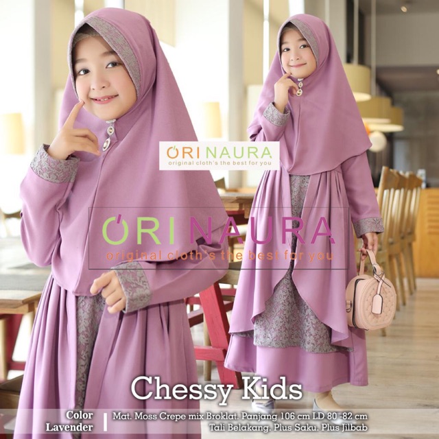 Gamis Anak ORINAURA Chessy Kids 100000% ORINAURA BERLABEL