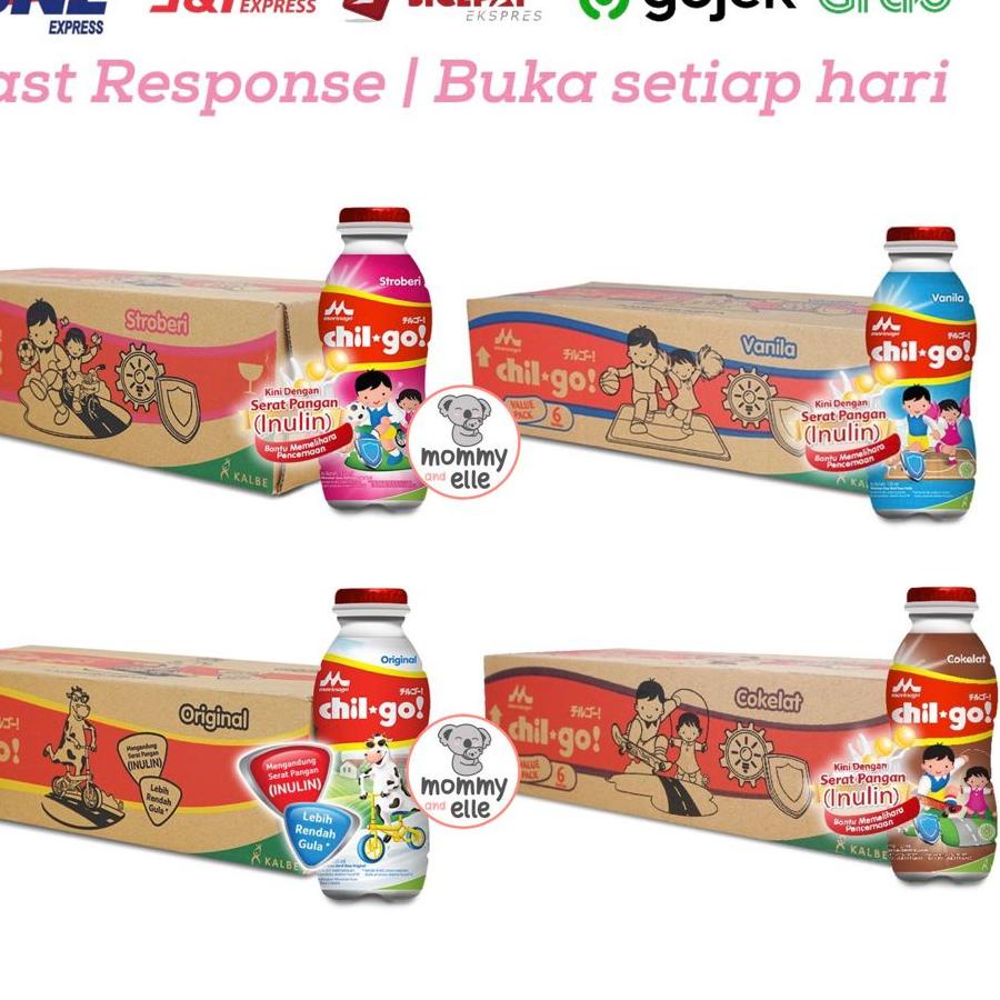 

빠 Morinaga Chil Go-Chilgo UHT susu cair Original/Vanilla/Cokelat/Strawberry 1 DUS Flash Sale
