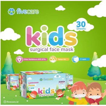 Fivecare kids surgical face mask / bukan sensi kids / masker anak