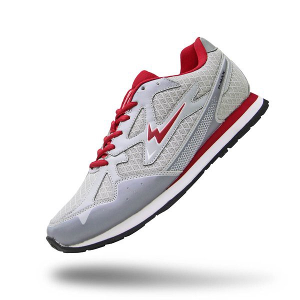 Terbaru Sepatu Eagle Aero Abu Muda Merah - Running Shoes