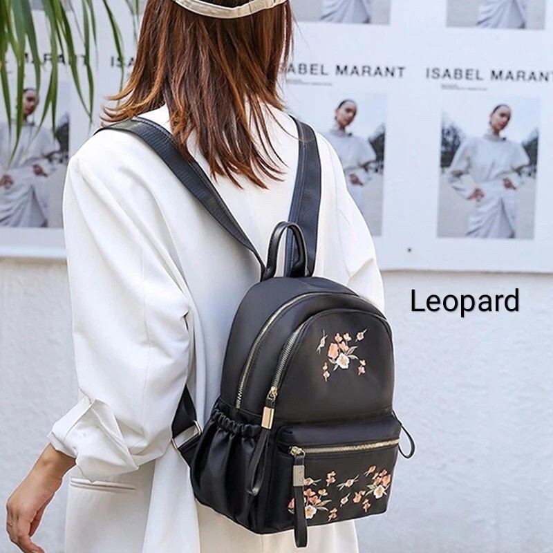 tas ransel wanita bordir bunga backpack wanita flowery tas bordir tas kulit tas batam stylish bag