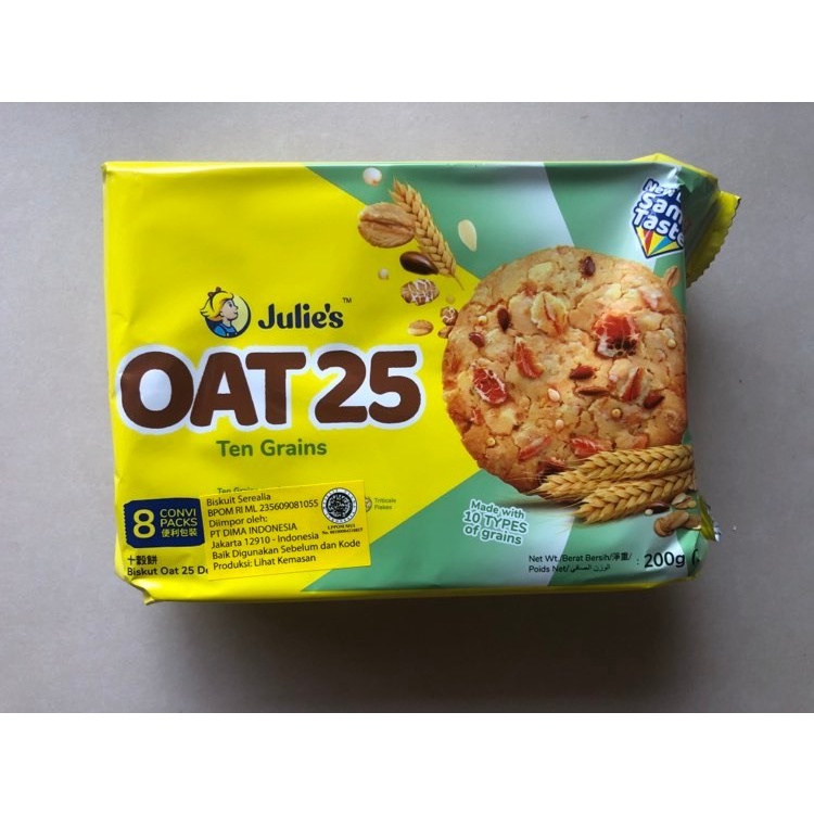 Julies Ten Grains/ Julie's OAT 25/ Biskuit Sereal/ Biscuit cereal 200g