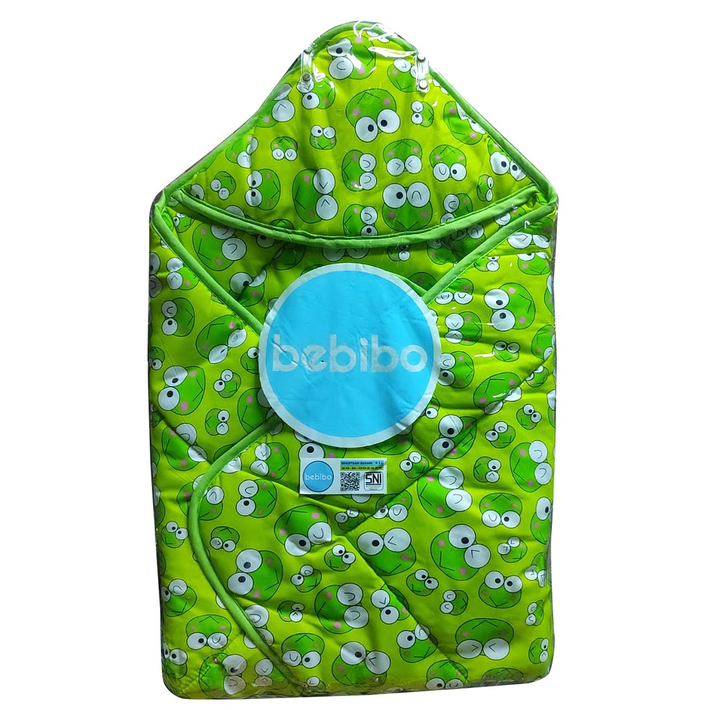 Bebibo Selimut Bayi Motif size 98x98cm Selimut Topi free Plastic Case