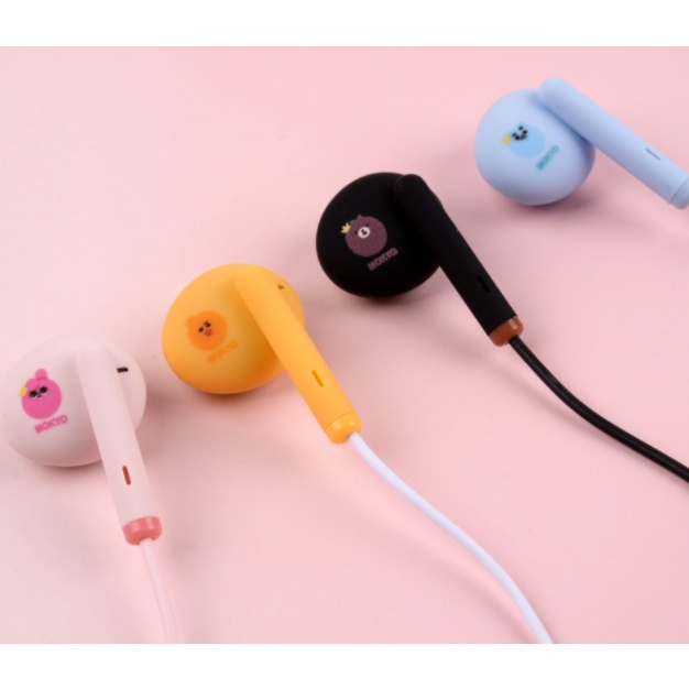 [E-270] Set Headset Earphone Karakter MOKYO / Wadah Pouch Earphone Motif Kartun MOKYO Baby Berkostum
