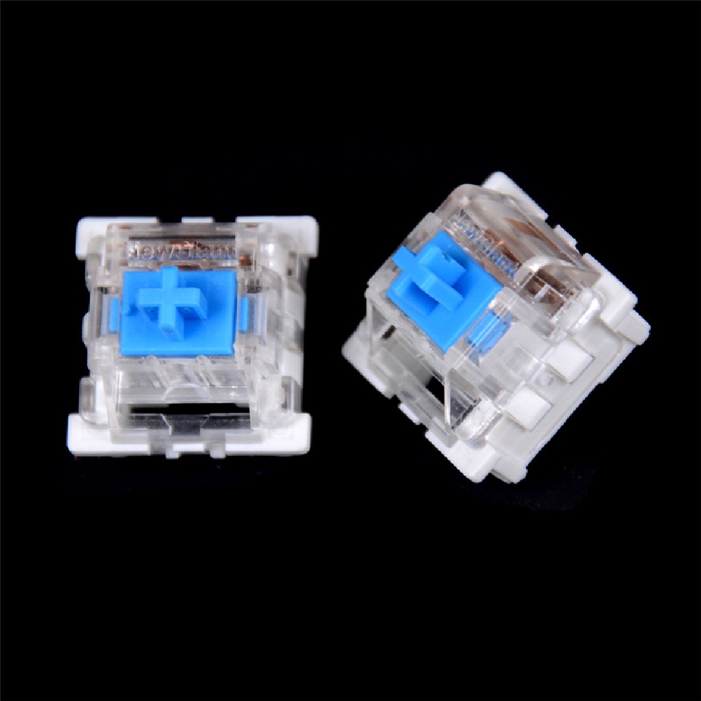 (Hotter) 10pcs Saklar Keyboard Mekanik Switch Biru Untuk Cherry