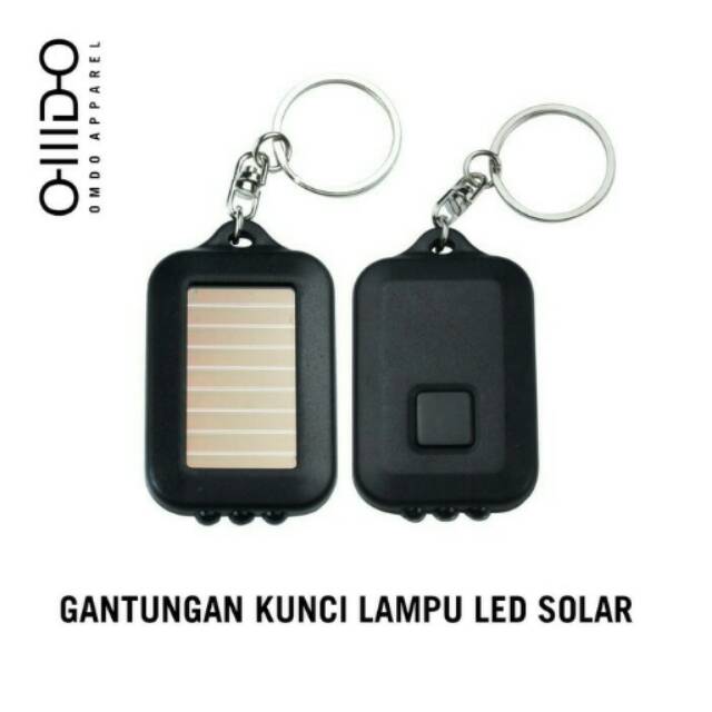 Gantungan kunci LED solar panel charger lampu center mini bisa di bawa kemana-mana.