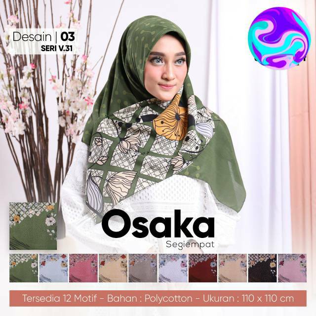 KERUDUNG SEGIEMPAT MOTIF CANTIK DAN SIMPEL