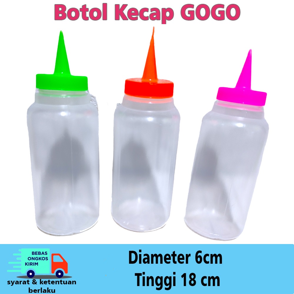 Botol Kecap GOGO 150ml 300ml 500ml / Botol Mayonaise Saus Mayonais Sambal Plastik