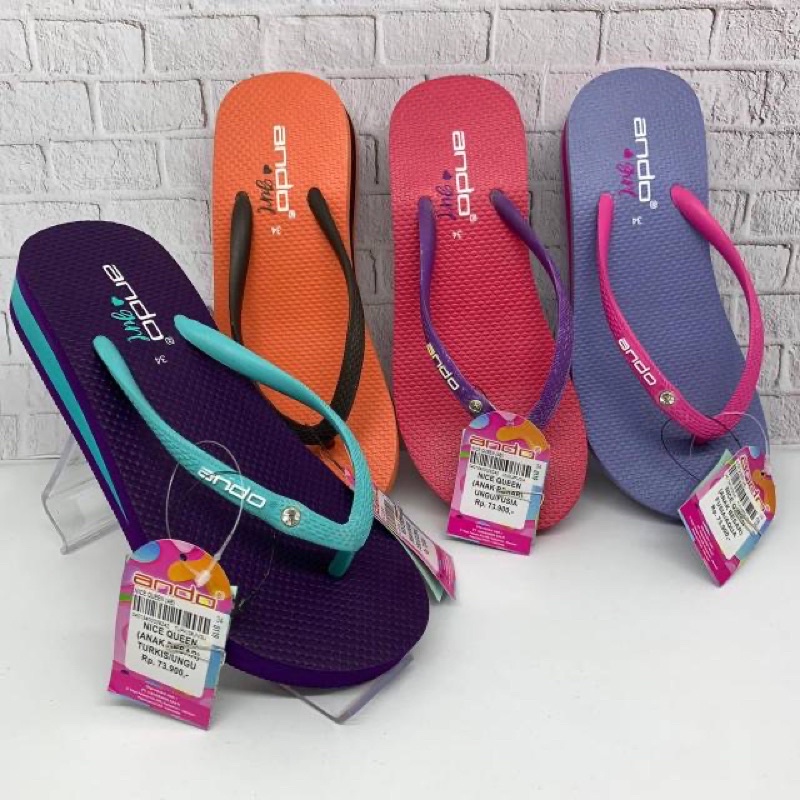 ANDO NICE QUEEN AB (32-35) - Sandal Jepit Wedges Anak Perempuan