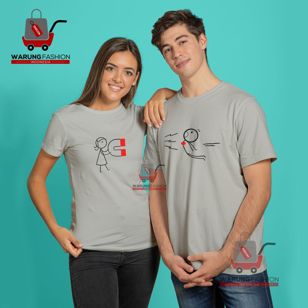KAOS COUPLE / BAJU COUPLE / BAJU COUPLE LENGAN PENDEK MURAH SIMPLE ANIME LUCU BIGSIZE JUMBO M L XL