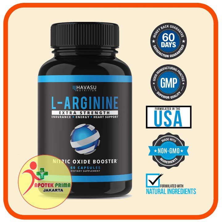 HAVASU NUTRITION L-ARGININE EXTRA STRENGTH | L ARGININE ORIGINAL CAPSULE SUPLEMEN STAMINA PRIA