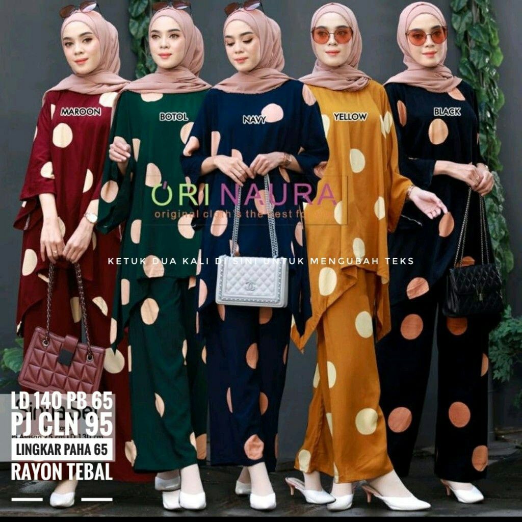 Baju Wanita One set Sintia Batwing Baju Tidur Waka Waka Jumbo Setelan Celana Kulot Big Size Fashion Batik Wanita Terbaru