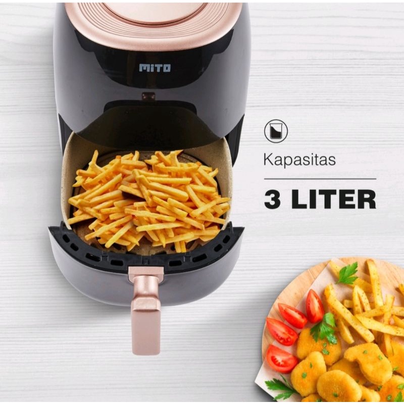 mito air fryer digifry go af2 - alat penggoreng tanpa minyak.