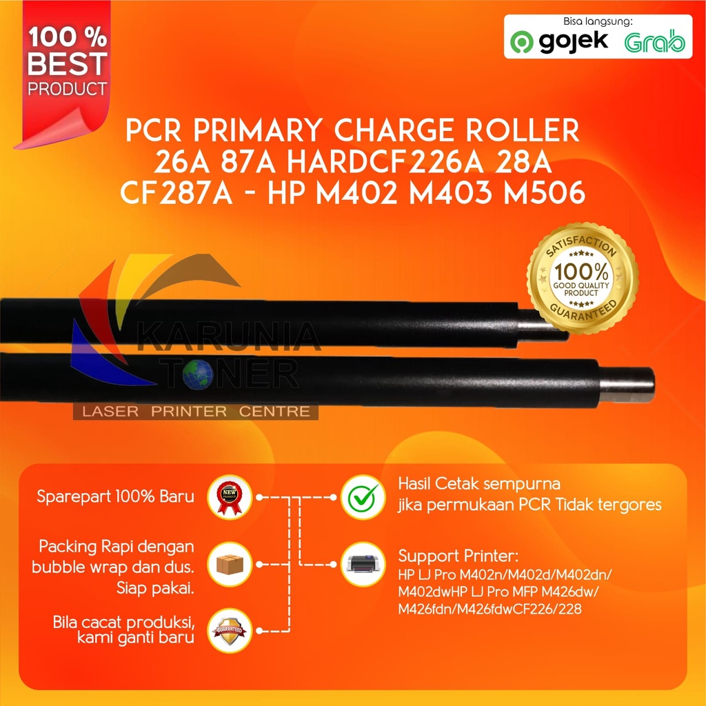 PCR Primary Charge Roller 26A CF226A 28A 87A CF287A M402 M403 M501 M506 M506dn M506n M506x M527