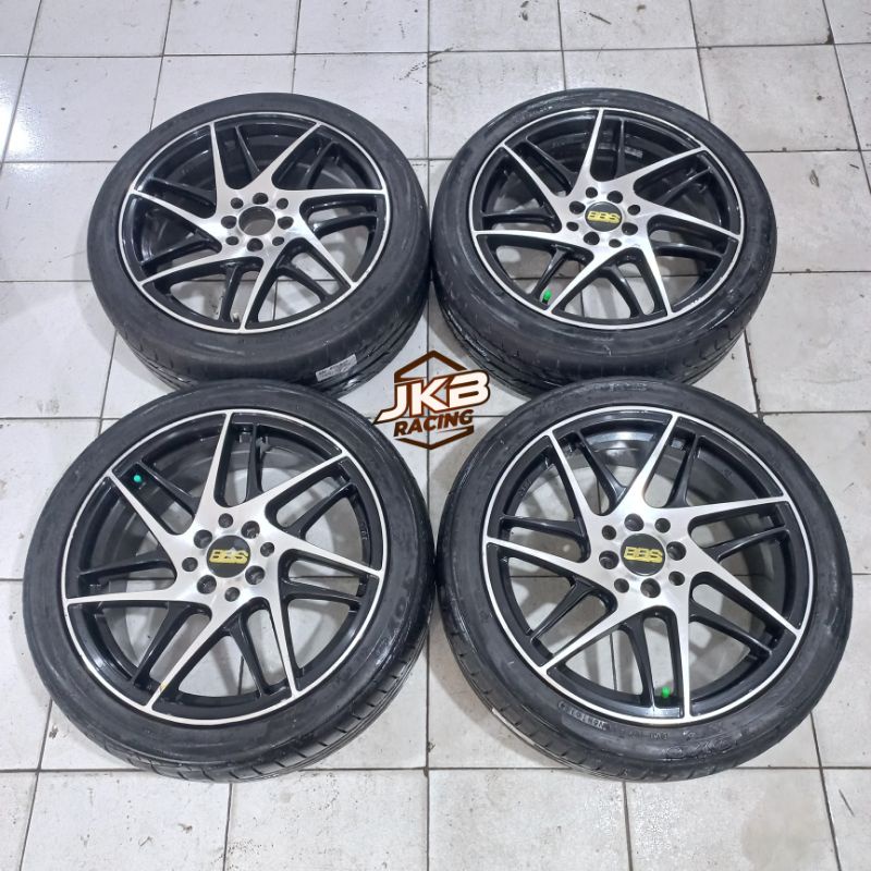 VELG BBS R17 LUBANG BAUT 4X100-114 + BAN TOYO 205/45 R17 SECOND