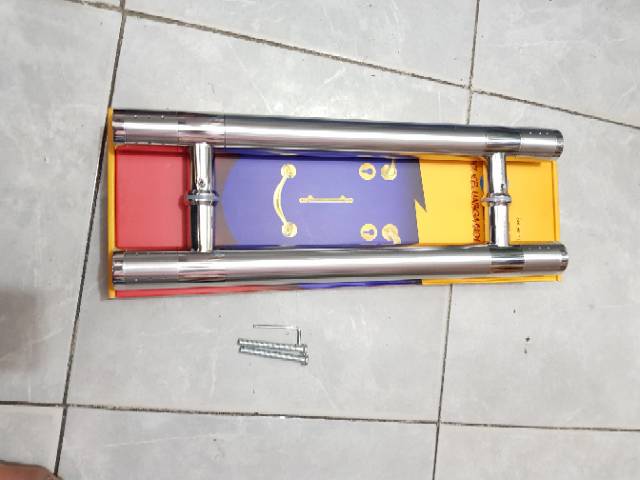 Handle pintu stainless baut tembus SOLID 45cm PROMO