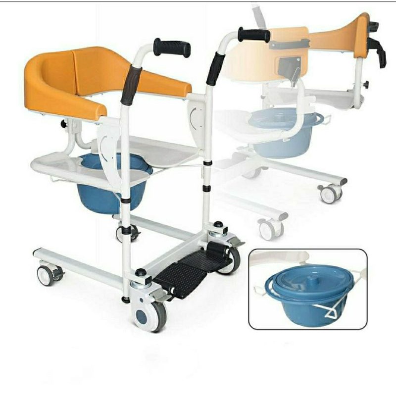 Kursi Roda Transfer Pasien / Commode Chair Transfer / Kursi Transfer Pasien