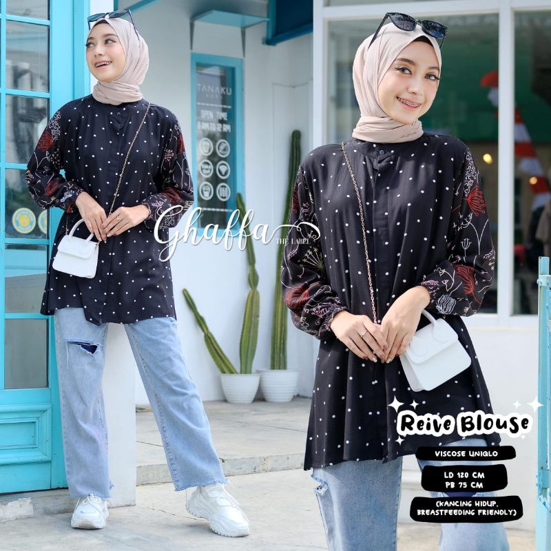 REIVE BLOUSE BY GHAFFA THE LABEL (BLOUSE MOTIF) Blouse muslimah rekomended