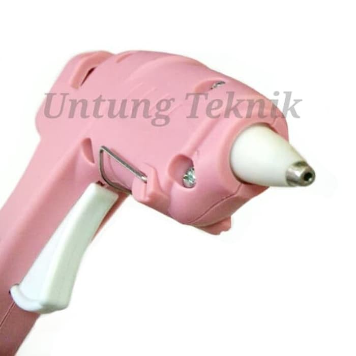 ALAT PERTUKANGAN Glue Gun mini 20 watt - Lem tembak - Lem bakar Pink TOOLS