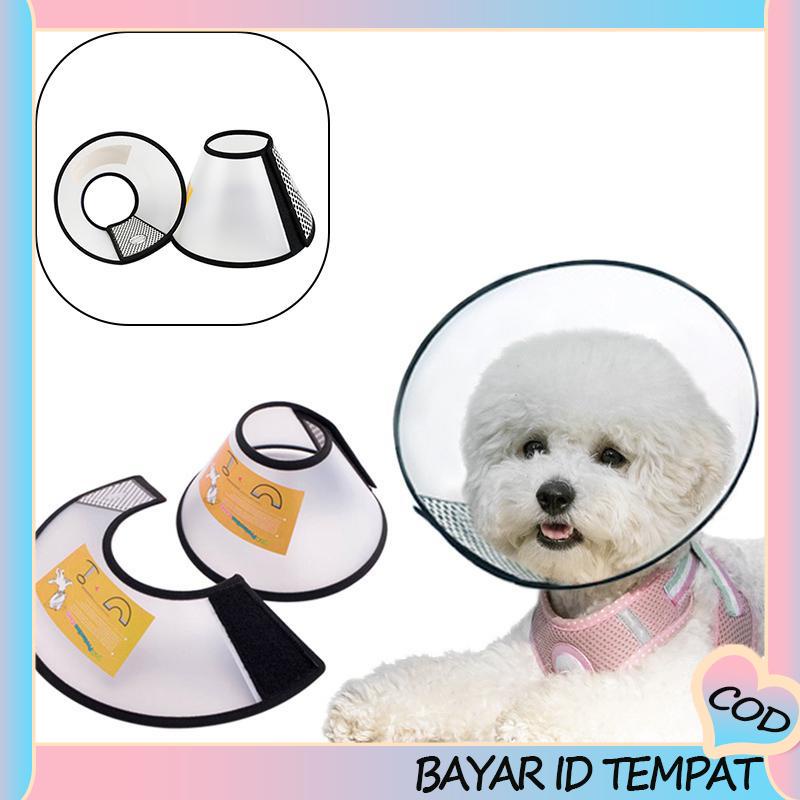 COD❤️ Cat Dog Collar Beauty Headgear Anti-menjilat Anti-gigitan Soft Edge Pet Collar-A.one