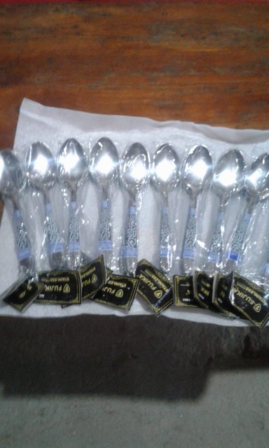 Sendok Makan Batik Isi 1 Lusin/sendok Makan Batik Stainless/alat Makan