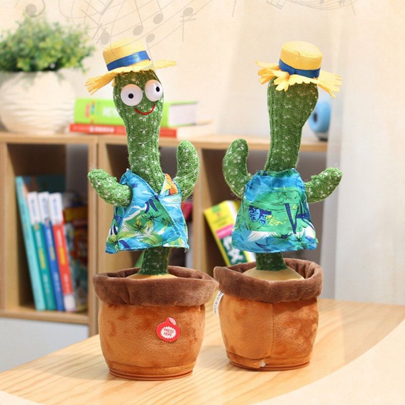 Cactus Toy Boneka Pintar Music Musik Natal Merry Christmas Hadiah Kado Natal Kaktus Joget Joged Kaktus Goyang Menari Dance Dancing