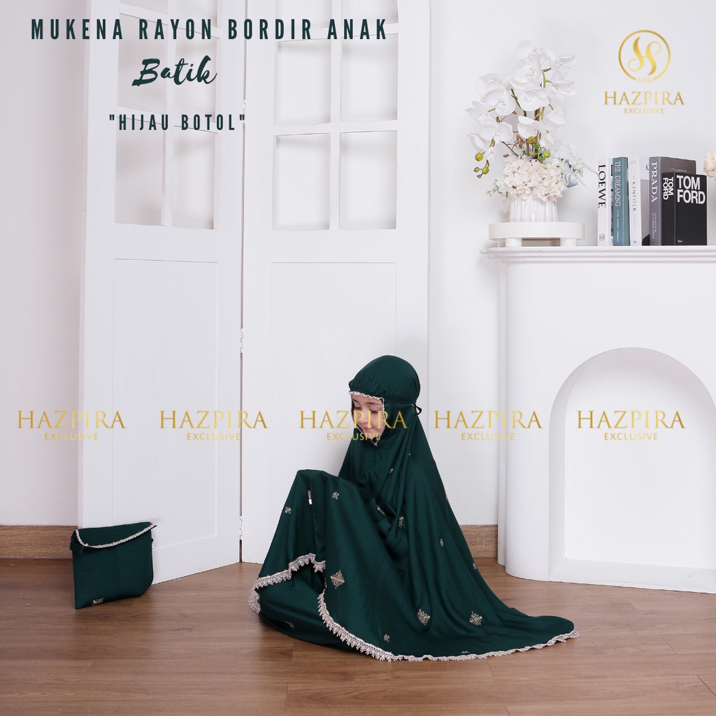 MUKENA ANAK BORDIR BATIK KAIN RAYON UMUR 5-15 TAHUN