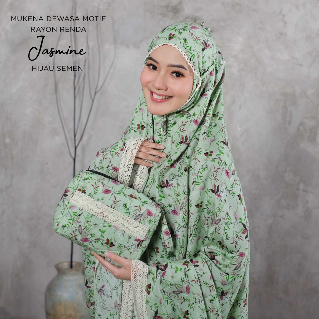 PUSAT MUKENA TASIK - MUKENA MOTIF RAYON RENDA DEWASA JASMINE