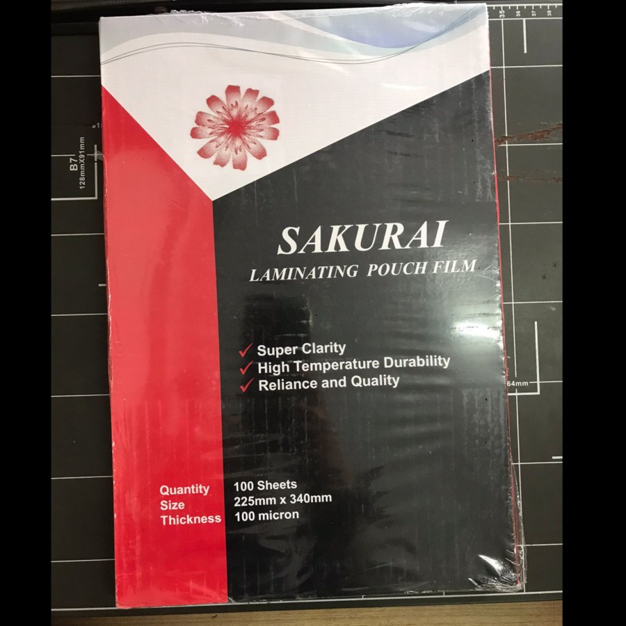 

Plastik Mika Laminating Sakurai F4 isi 100 Lembar