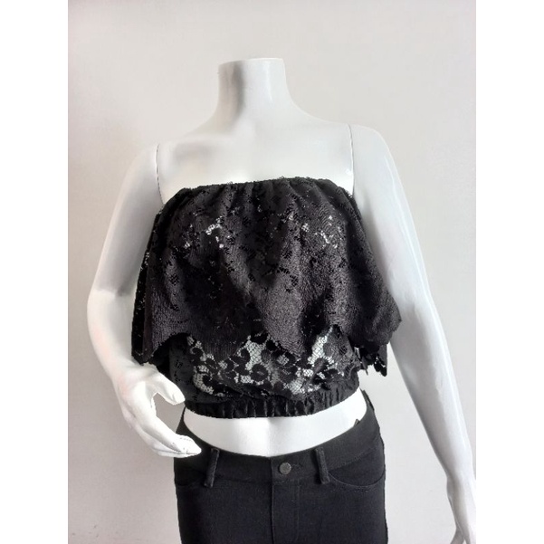 OUTTER RENDA|ATASAN WANITA|ATASAN CROP|SABRINA RENDA