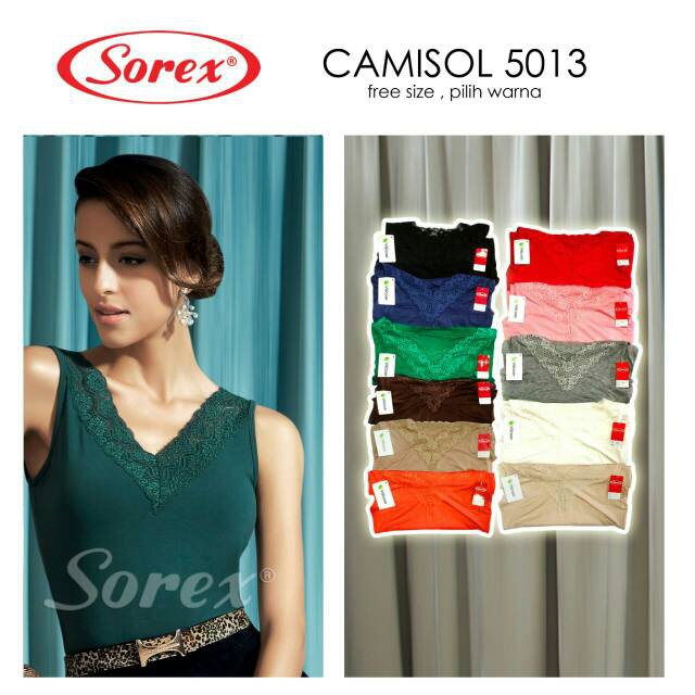 Sorex 5013 Kamisol Singlet Tanktop V-Neck U-Neck Bolak Balik Dijamin Murah