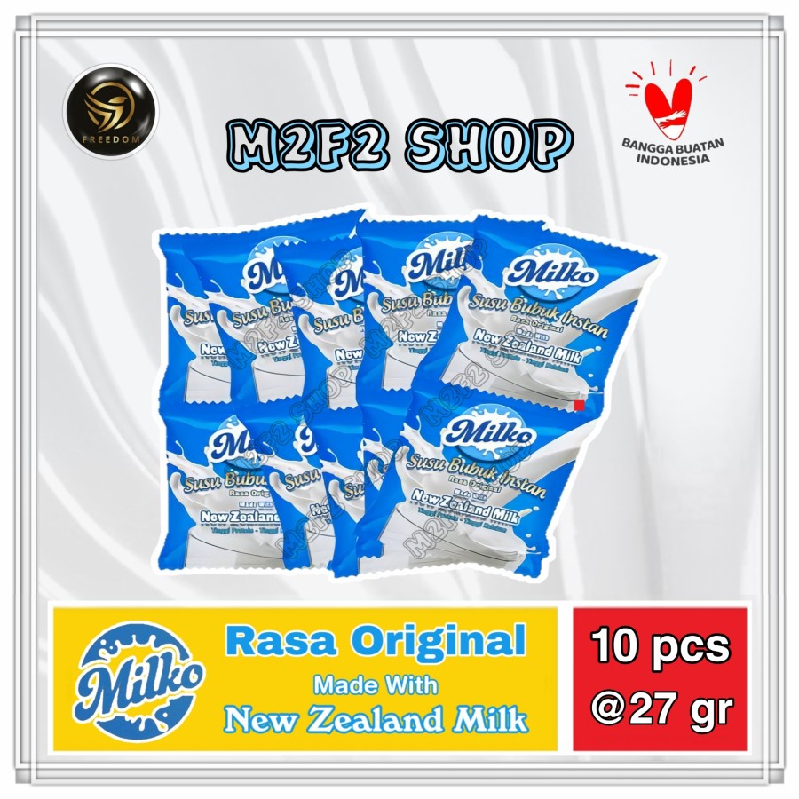 Susu Milko Bubuk Instant Sachet Original | Plain 27 gr (Kemasan Renceng)