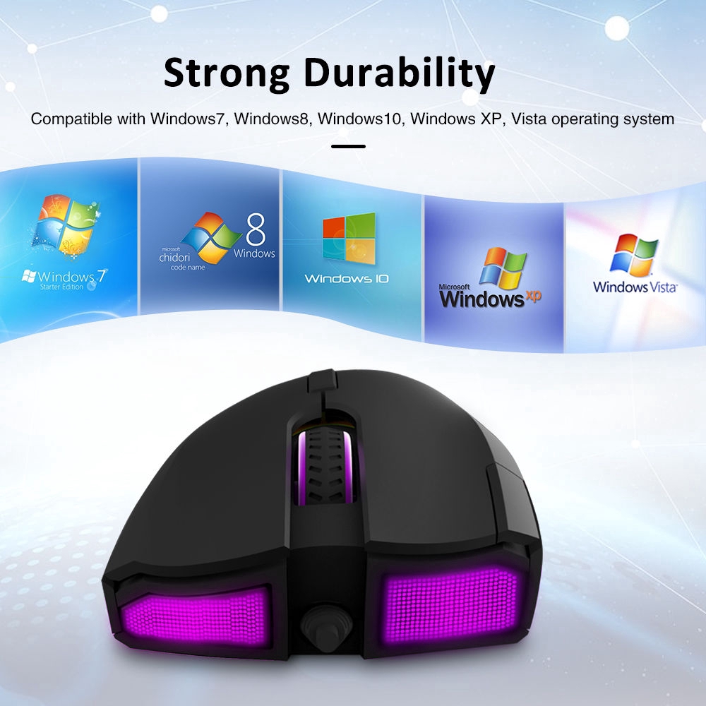 Delux M625 Pmw3360 Mouse Gaming Sensor 12000dpi 7 Tombol Programmable Dengan Backlight Rgb