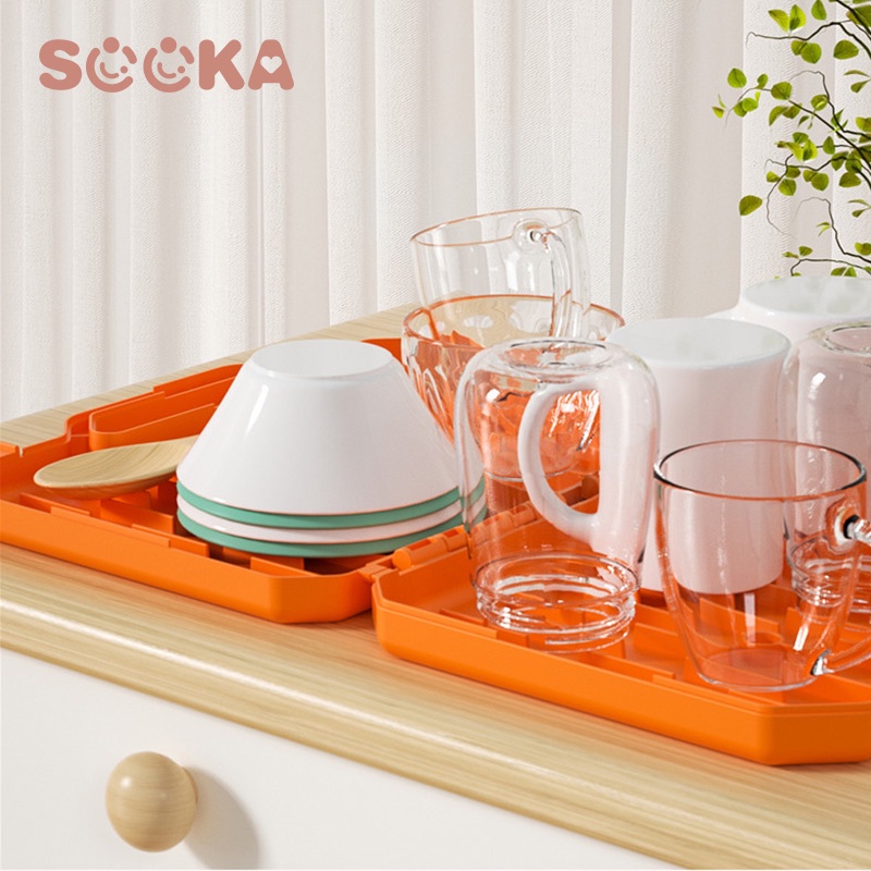 SOOKA Rak Pengering Botol Susu Lipat / Foldable Bottle Drying Rack Susu Dot Empeng Aksesoris Bayi Bottle Drainer - SK-ECC1089