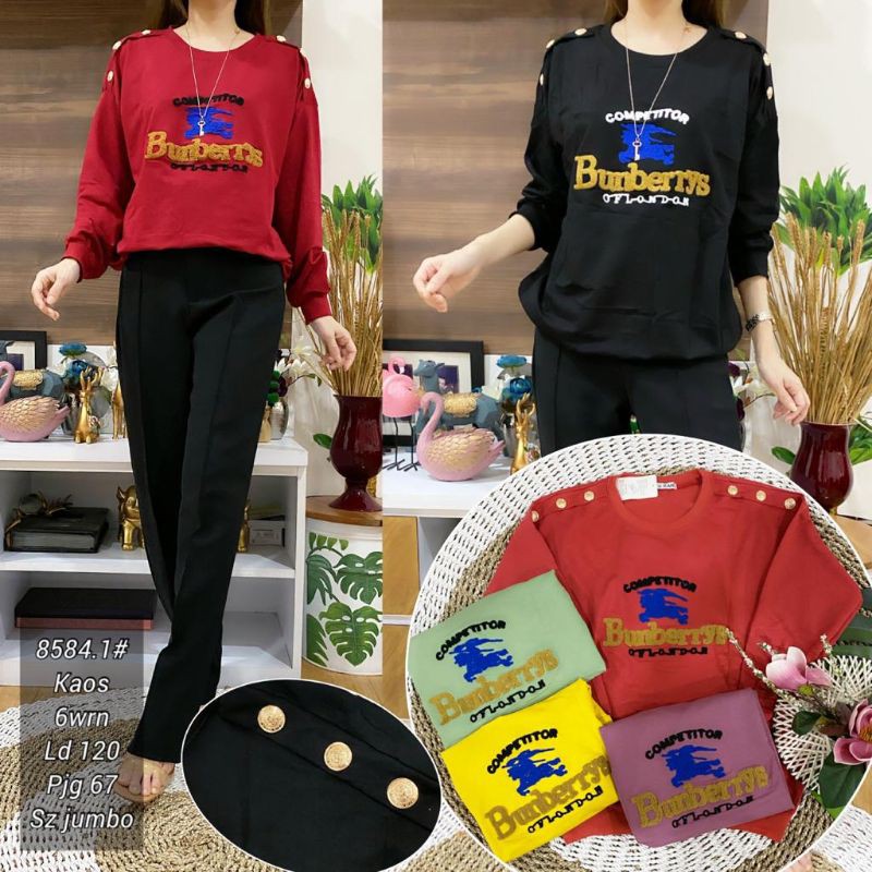 Kaos Wanita Lengan Panjang Jumbo 3XL Import Kuhan KH-12