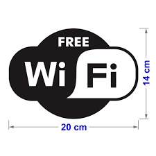 

Sticker Free Wi Fi vinyl stiker wifi tahan air 20 x 14 cm