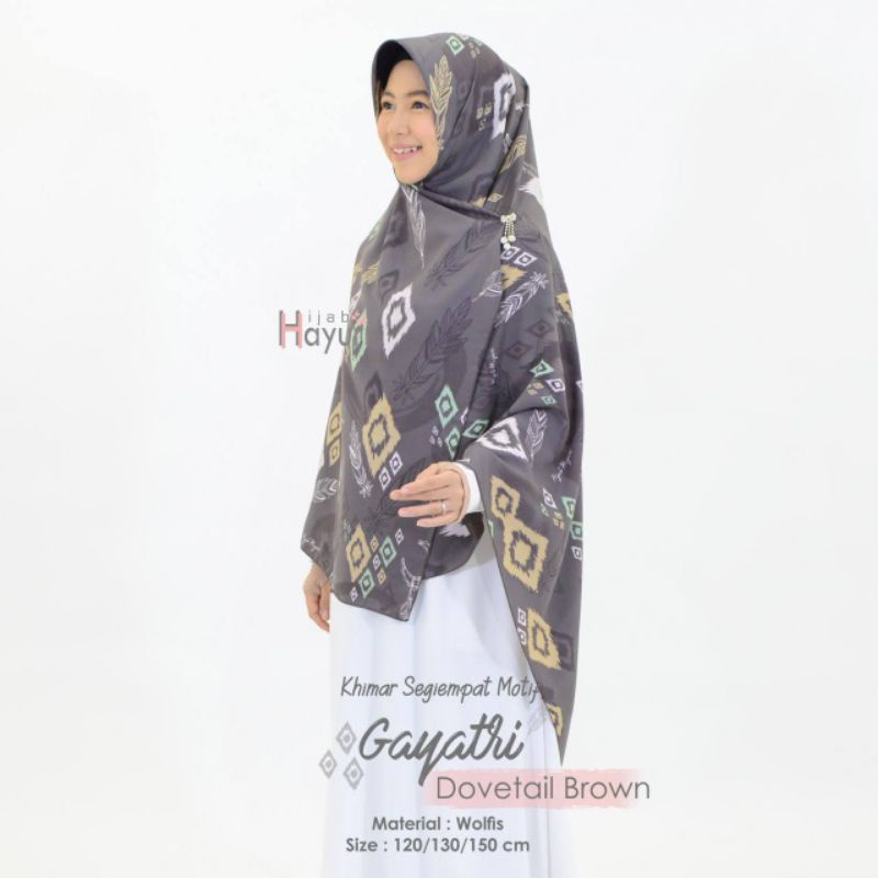 Segiempat Motif 120cm x 120cm || Khimar Motif Hijab Hayuri