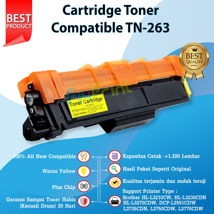 Cartridge Toner Compatible TN-263 TN263 Printer Brother HL-L3210CW