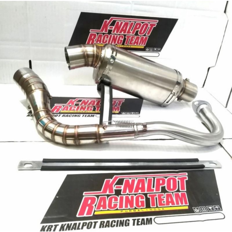 Knalpot Racing Oval Pendek Vario Beat Mio Scoopy xride xeon Nmax Aerox Pcx Supra Vega Jupiter Smash 
