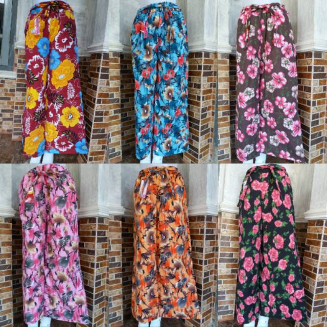 Katun motif | celana katun motif | kulot katun motif | bawahan wanita