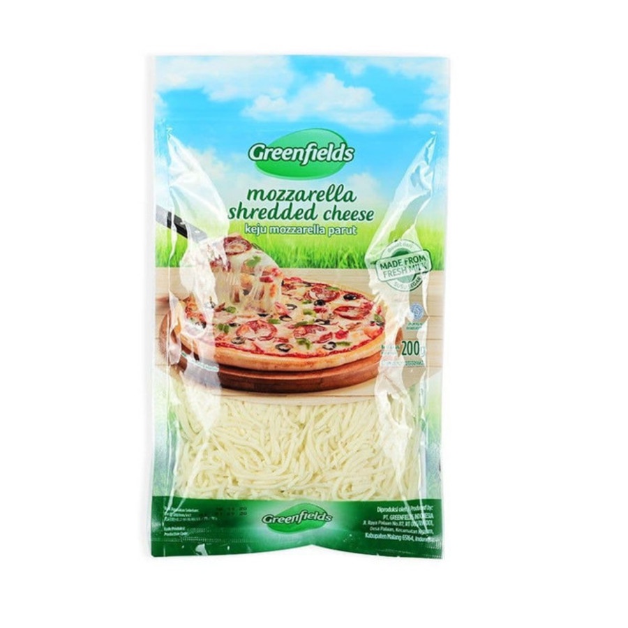 Greenfields Mozarella Shreded Cheese |Keju Parut Greenfield 200 g