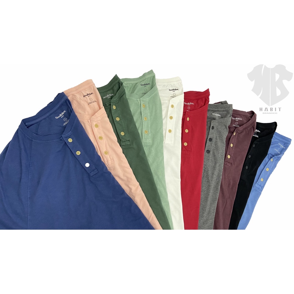 Goodfellow Henley T-shirts  | Kaos Polos Pria