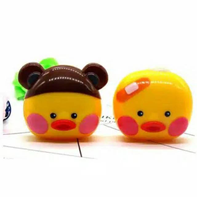 ~ PIYOSHI08 ~ Tempat Soft Lens 3D Bebek Kotak Case Lensa Mini Karakter Duck Lucu Murah AF66