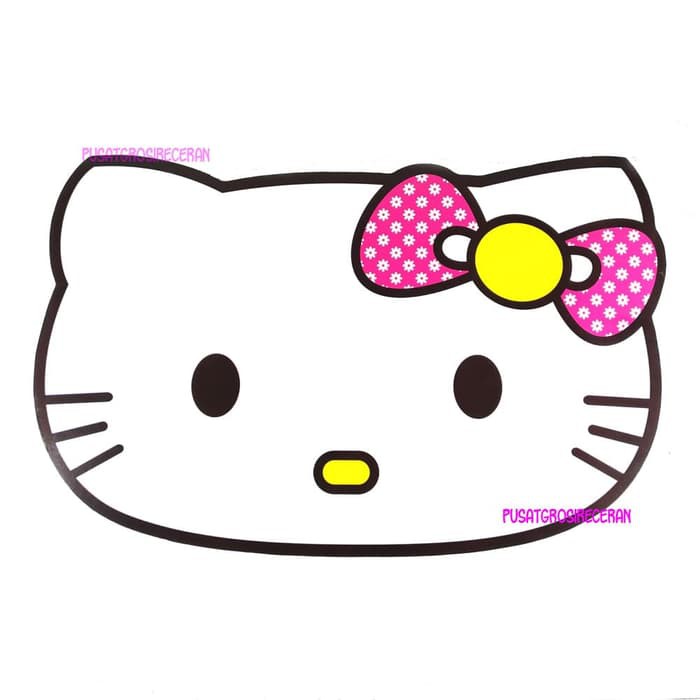 Meja Lipat Karakter Hello Kitty Putih Bahan Multipleks