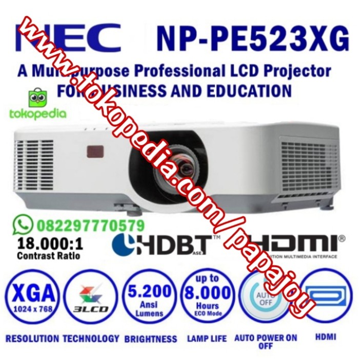 PROJECTOR NEC PE523XG (NEC NP-PE523XG) LCD PROYEKTOR XGA 5200 LUMENS