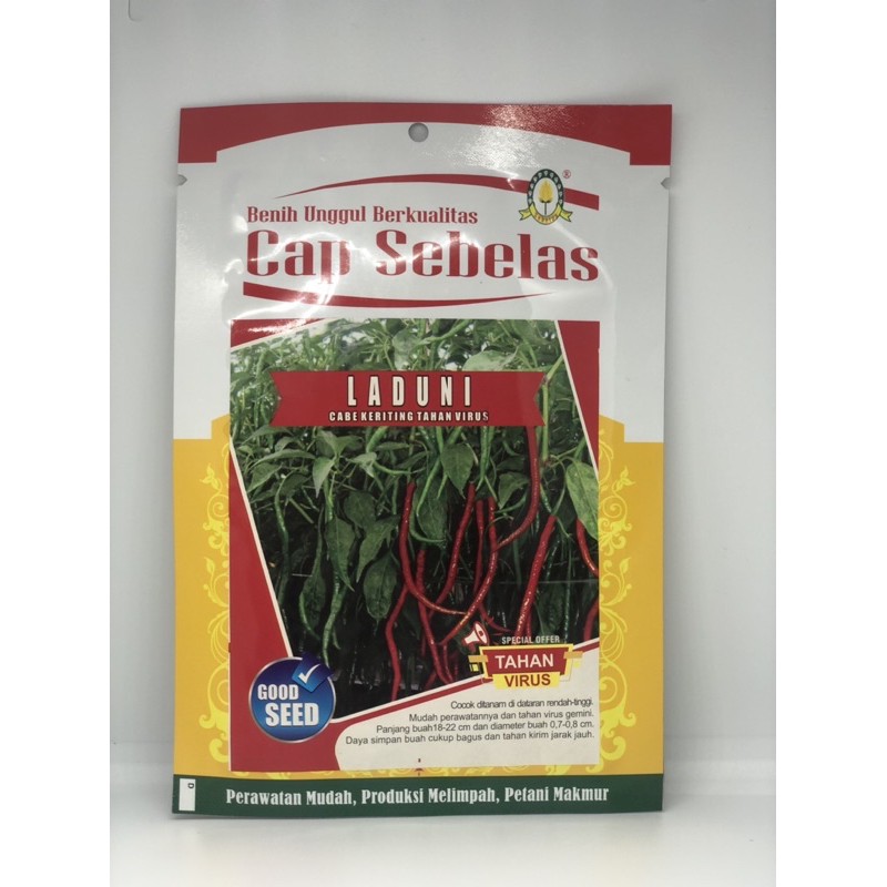 Benih cabe Keriting Tahan Virus LADUNI 10Gr dari cap Sebelas